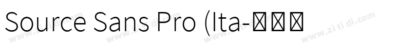Source Sans Pro (Ita字体转换 Source Sans Pro (Ita字体转换